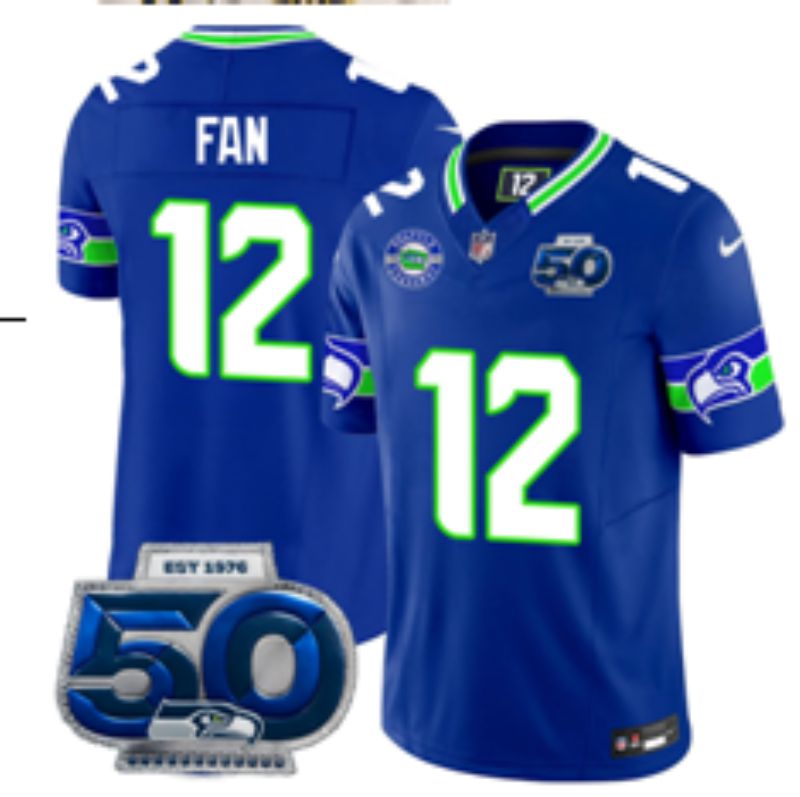 Men 2025 Seattle Seahawks #12 Fan Blue Third Generation Nike Limited NFL Jersey style 01->houston astros->MLB Jersey